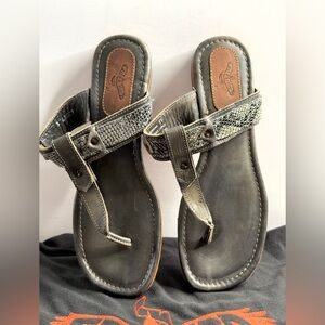 Freebird Sedona Leather Charcoal Gray Colored Sandals Women’s Sz.12